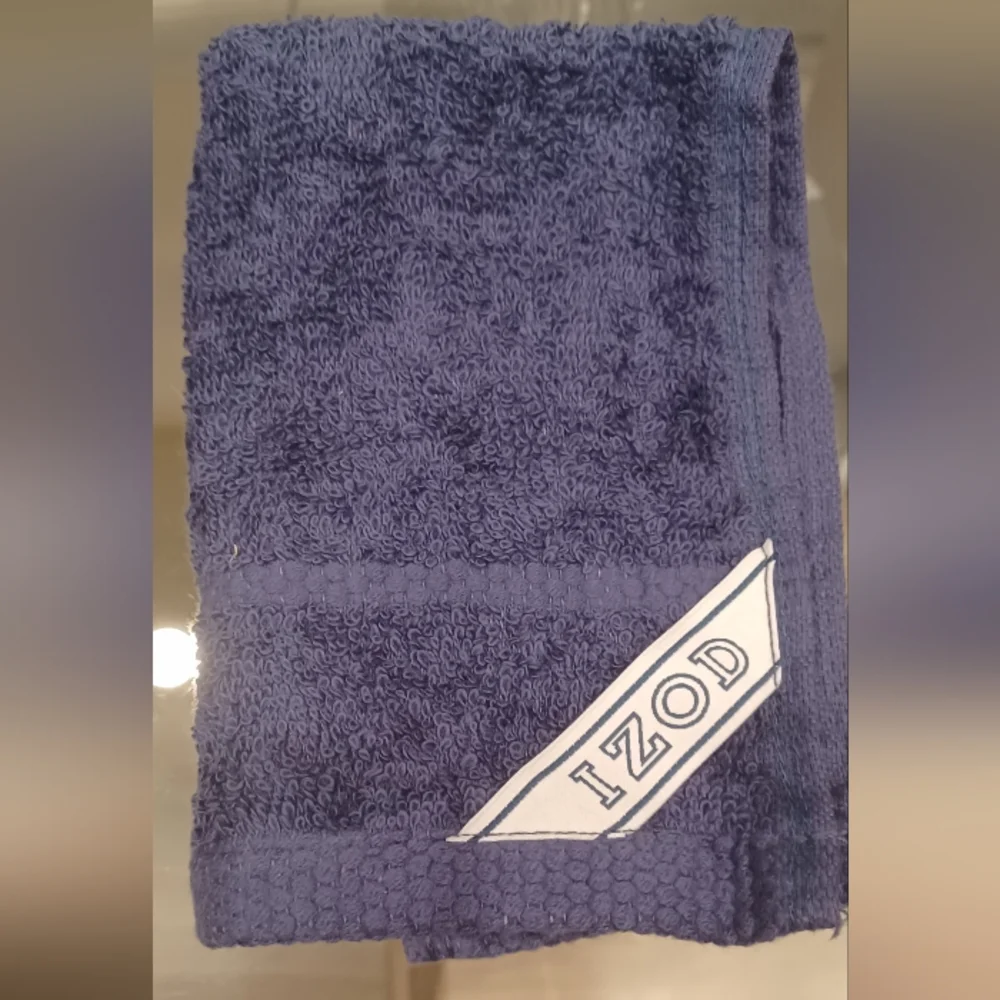 IZOD Navy Blue sport hand towel